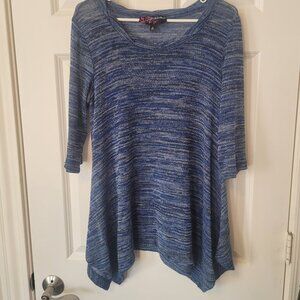 Peck & Peck blue oversize trapeze sweater size S